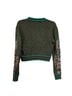 BLANK 53% Polyester 15% Nylon 14% Acrylic 9% Wool 15% Cotton 100% Polyester Floral Green Multi Color Cardigan Size XS - photo 4