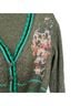 BLANK 53% Polyester 15% Nylon 14% Acrylic 9% Wool 15% Cotton 100% Polyester Floral Green Multi Color Cardigan Size XS - photo 3
