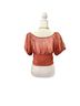 Free People Orange Pink Short Sleeve Blouse Size XS - photo 2