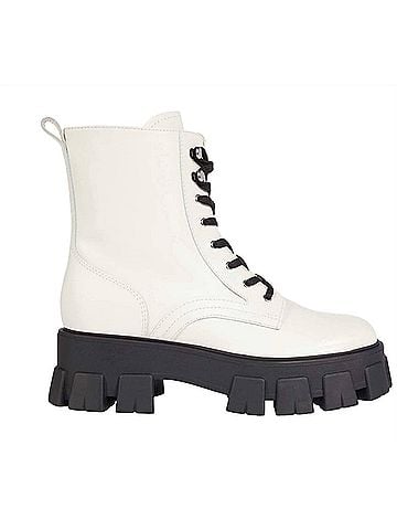 Marc Fisher Women's Happy Lace Up Boots in Ivory (view 1)