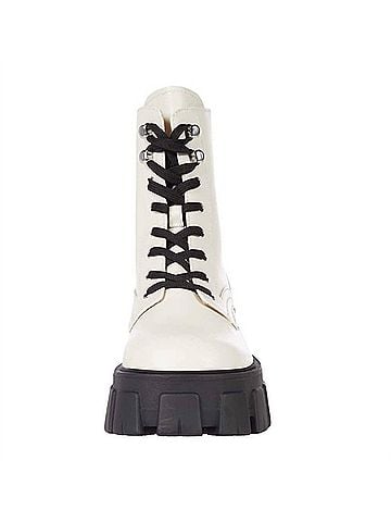 Marc Fisher Women's Happy Lace Up Boots in Ivory (view 2)