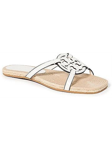 Tory Burch Geo Bombe Miller Espadrille Slides Sandal in Ivory Off White (view 1)