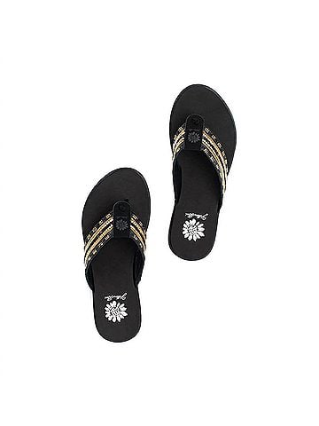 Yellow Box Women's Datha Flip Flop Sandal in Black (view 2)