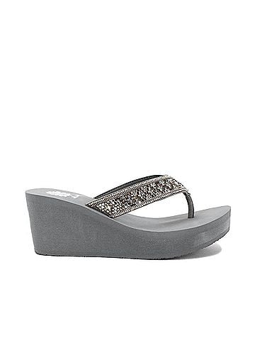 Yellow Box Women's Etta Wedge Sandal in Grey (view 1)