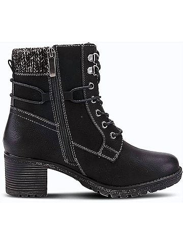 Spring Step Women's Hellewn Moto Boots in Black (view 1)