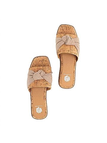Yellow Box Women's Kimia Slide Sandal in Cork (view 2)