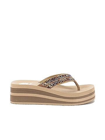 Yellow Box Women's Kaduna Platform Sandal in Taupe (view 1)