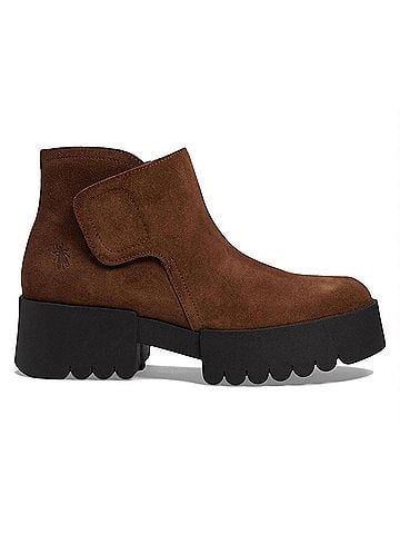 FLY London Women's Velcro Ankle Boots in Camel (view 1)