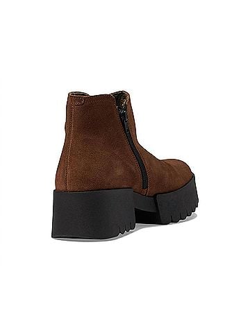 FLY London Women's Velcro Ankle Boots in Camel (view 2)