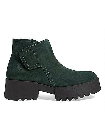 FLY London Women's Ankle Boots in Green Forest (view 1)