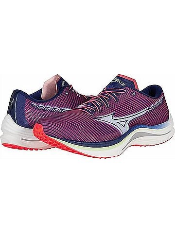 Mizuno Women's Wave Rebellion Running Shoe in Diva Pink-Indigo White (view 2)