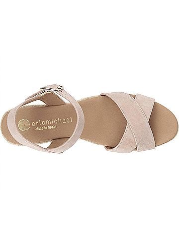 Eric Michael Women's Ashley Espadrille Wedge Sandals in Nude (view 2)