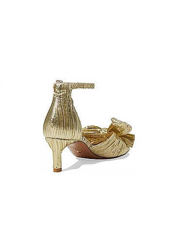 Pelle Moda Women's Tika Low Heel Sandals in Light Gold (view 2)
