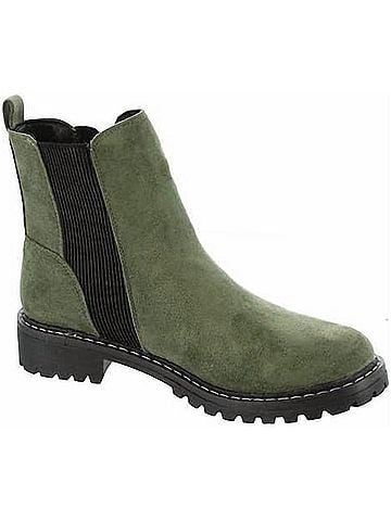 Corkys Women's Howl Boots in Dark Green Suede (view 1)