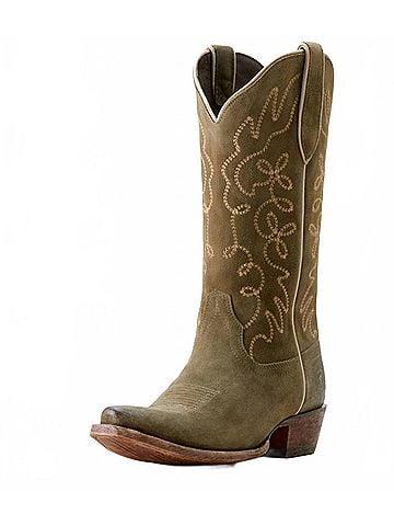 Ariat Women's Jukebox Suede Boots in Soft Olive (view 2)