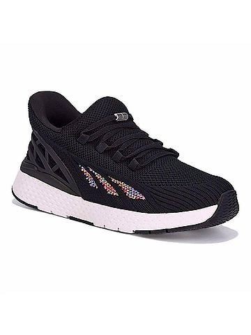 Drew Women Halo Sneakers in Black Mesh Combo (view 2)