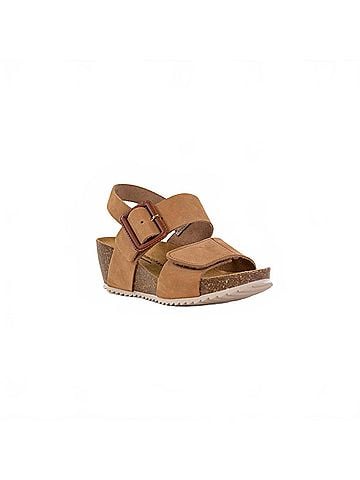 Eric Michael Women's Lake Wedge Sandal in Camel (view 2)