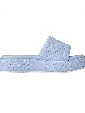 BEAUTIISOLES Women's Deedee Leather Sandal in Sky Blue (view 1)