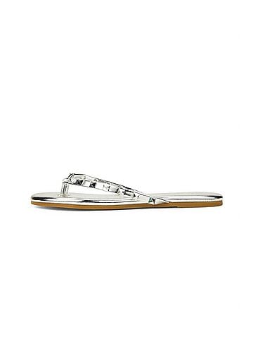 Yosi Samra Women's Rivington Stud Flip Flop Sandals in Silver (view 1)