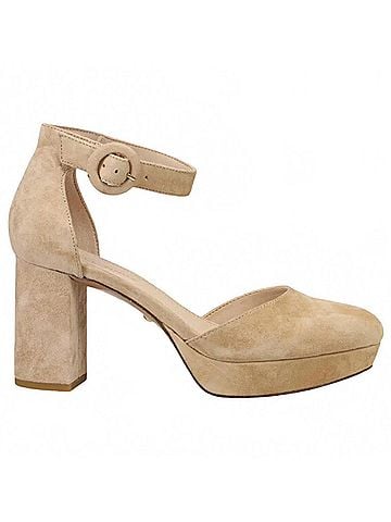Pelle Moda Women's Lenor Platform Pump in Latte Kid Suede (view 1)