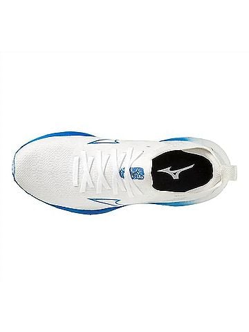Mizuno Women's Neo Wind Shoes in Undyed White-Peace Blue (view 2)