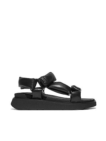 FitFlop Women's Gen-Ff Soft-Leather Back-Strap Sandals in Black (view 1)