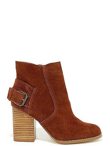 Sbicca Women's Lorenza Suede Bootie in Cognac (view 1)