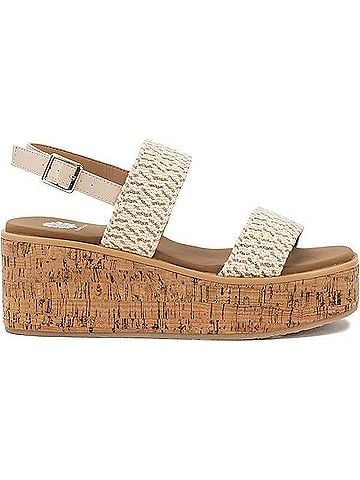 Yellow Box Women's Jeju Platform Sandal in Cream (view 1)