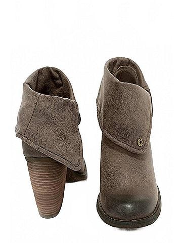 Sbicca Women's Chord Fold Over Bootie in Taupe (view 2)