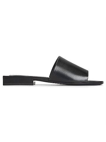 Balenciaga Women's Logo Box Sandal in Black/White (view 1)