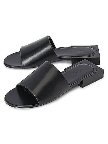 Balenciaga Women's Logo Box Sandal in Black/White (view 2)
