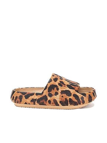 Yellow Box Women's Zolah Pillow Slides in Leopard (view 1)