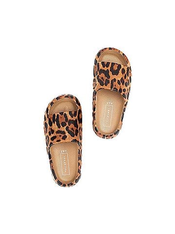 Yellow Box Women's Zolah Pillow Slides in Leopard (view 2)