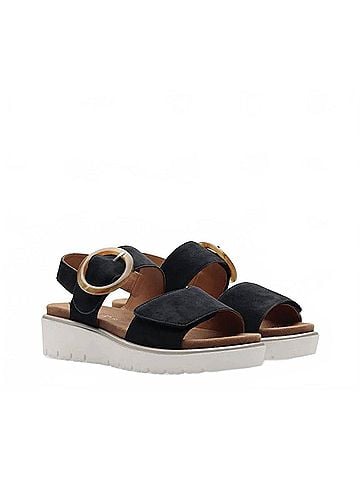 Ara Women's Bridgeport Adjustable Wedge Sandal in Navy (view 2)