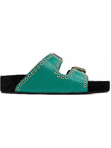 Isabel Marant Women's Lennyo Sandal in Emerald (view 1)