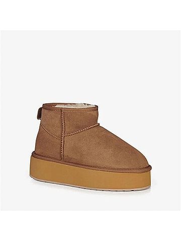 Emu Australia Women's Stinger Micro Flatform Boots in Chestnut (view 2)
