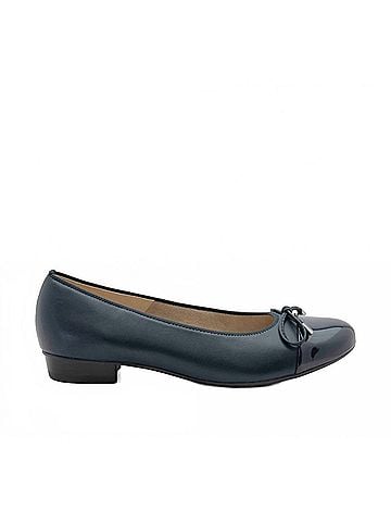 Ara Women's Belinda Bow Ballet Flat in Blue (view 1)