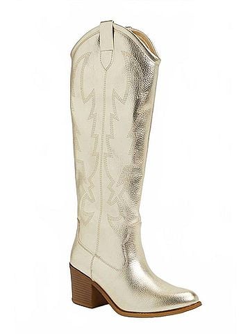 Dirty Laundry Women's Upwind Western Knee High Boots in Gold (view 1)