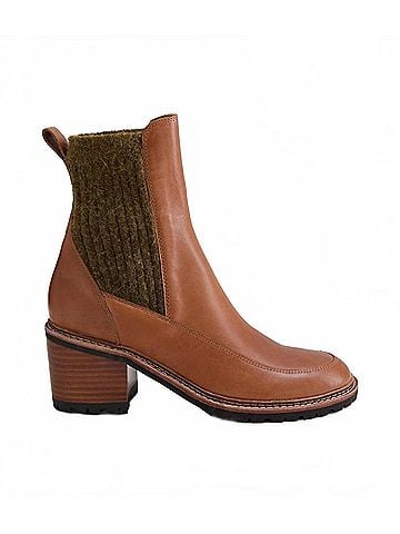Django & Juliette Women's Barret Boots in Chestnut Leather (view 1)