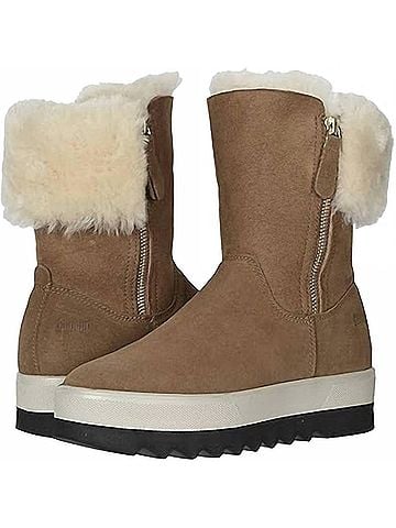 Cougar Women's Vera Leather Waterproof Shearling Boots in Hazel (view 2)