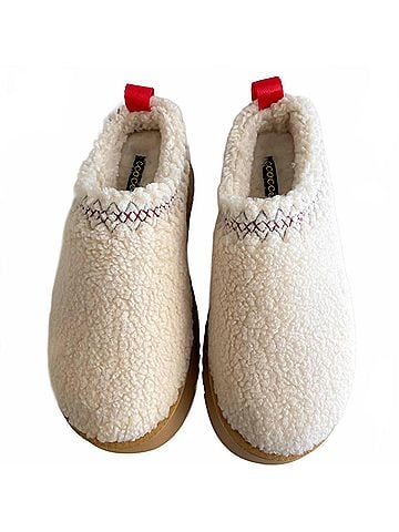 CCOCCI Women's Isaac Sherpa Platform Slipper in White (view 2)