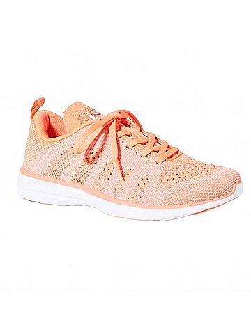 Athletic Propulsion Labs Women's Techloom Pro Shoe in Neon Peach/Pristine (view 1)