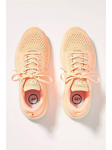 Athletic Propulsion Labs Women's Techloom Pro Shoe in Neon Peach/Pristine (view 2)