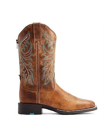 Ariat Womens Round Up Zip Back Boot in Desert Sand (view 1)