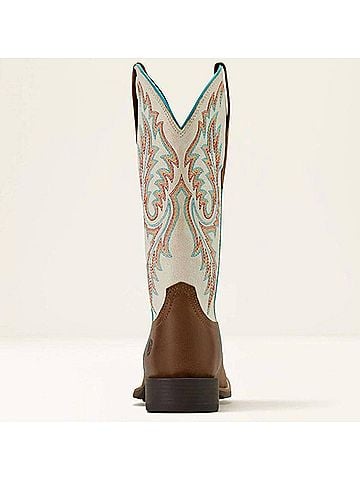 Ariat Women's Round Toe Stretchfit Cowgirl Boot in Sandstorm/Ivory (view 2)