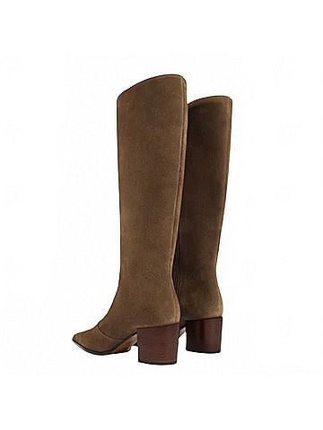 Schutz Women's Raffaela Up Mid Suede Boots in Root Brown (view 2)