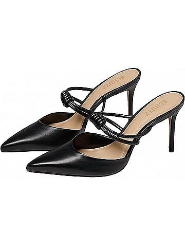 Schutz Women's Lela Heel Mule in Black (view 2)