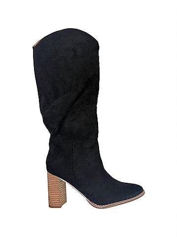 Mi.Im Women's Tall Suede Boot in Black (view 1)