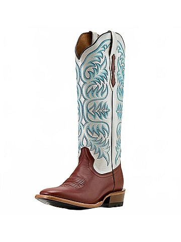 Ariat Women's Futurity Blanche Boots in Brown / White / Blue (view 2)