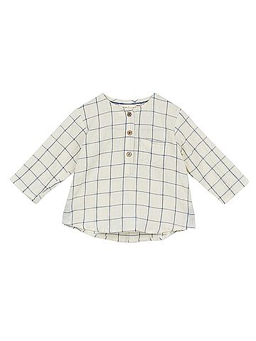 Arsene et Les Pipelettes Baby's Emeo Check Button Top (view 1)